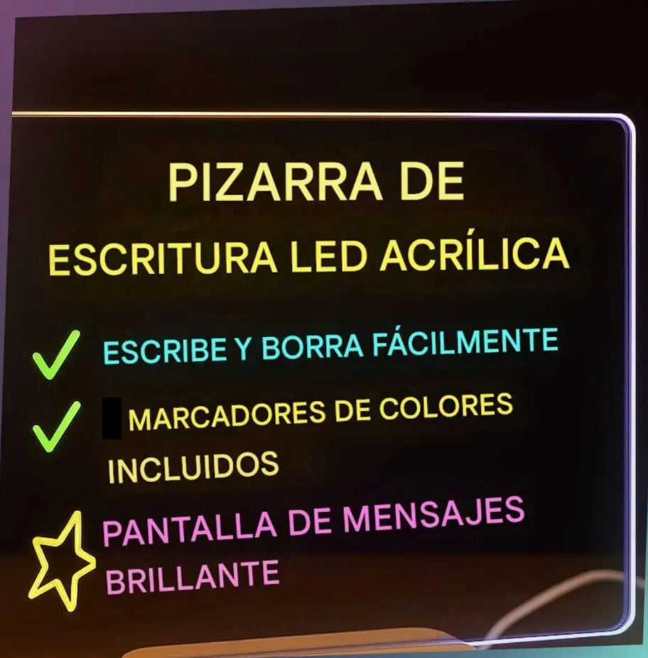 Pizarra Magica Con Luz Led